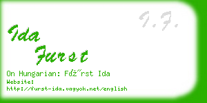 ida furst business card